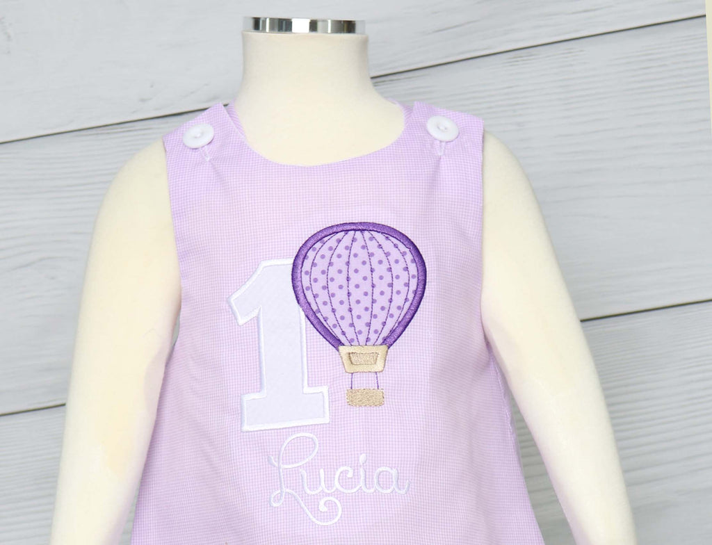 Baby Girl 1st Birthday Outfit, Hot Air Balloon, Toddler Birthday Dress 295204