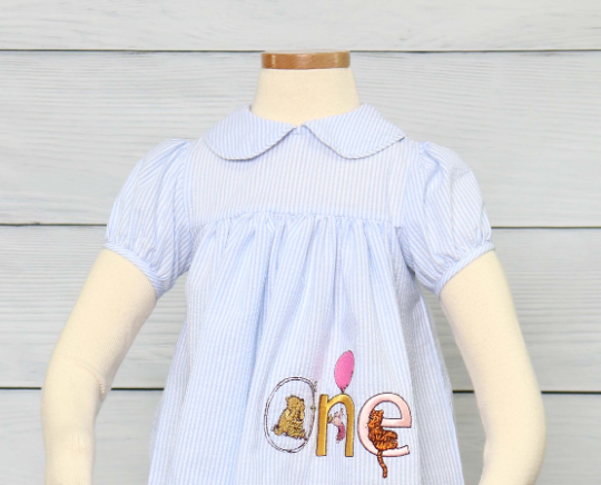 Baby Girl Classic Winnie Pooh Birthday Outfit