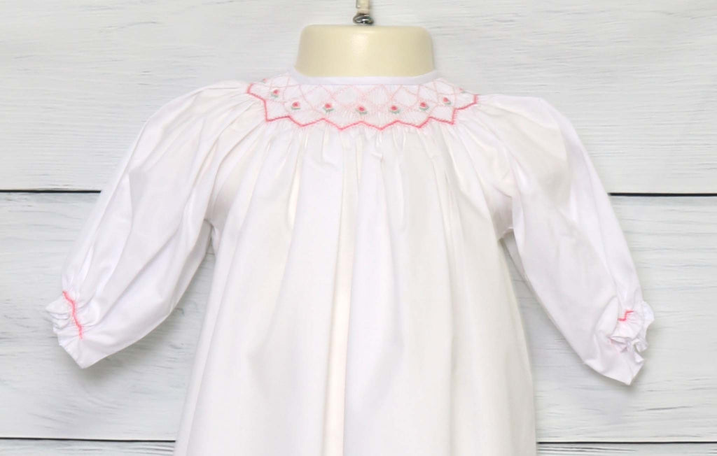 Newborn Christening Gown, Smocked Baby Clothes, Zuli Kids 412467-CC009