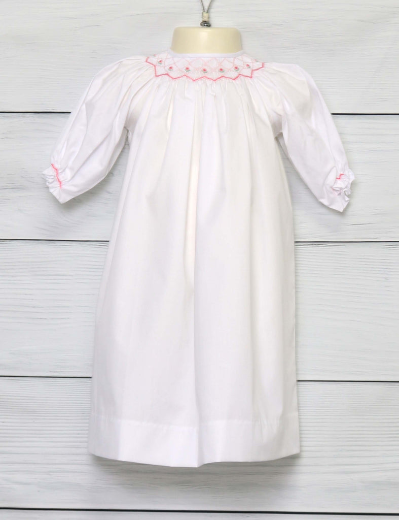 Newborn Christening Gown, Smocked Baby Clothes, Zuli Kids 412467-CC009