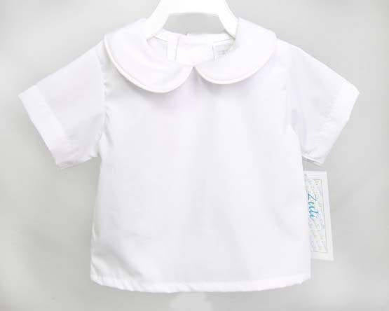 Baby Boy White peter pan collar shirt 