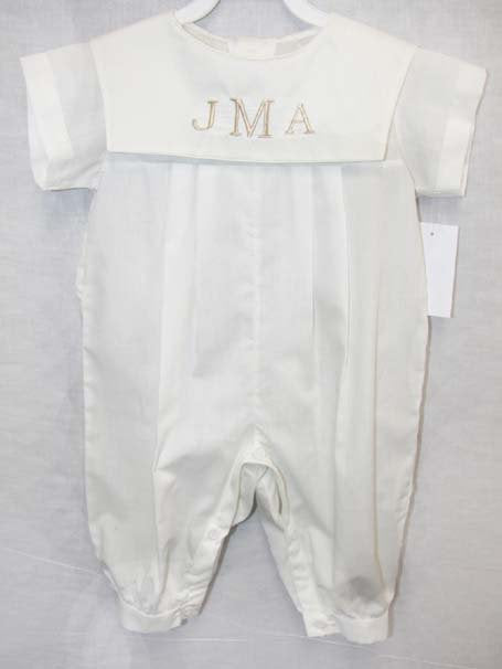 Baby boy dedication outfit in white