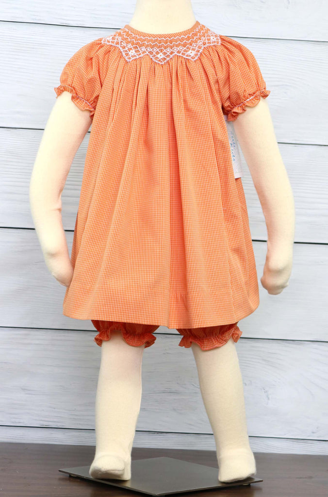 Smocked Thanksgiving Outfit Girl