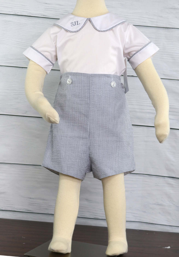 Baby boy romper set for a baby boy wedding outfit