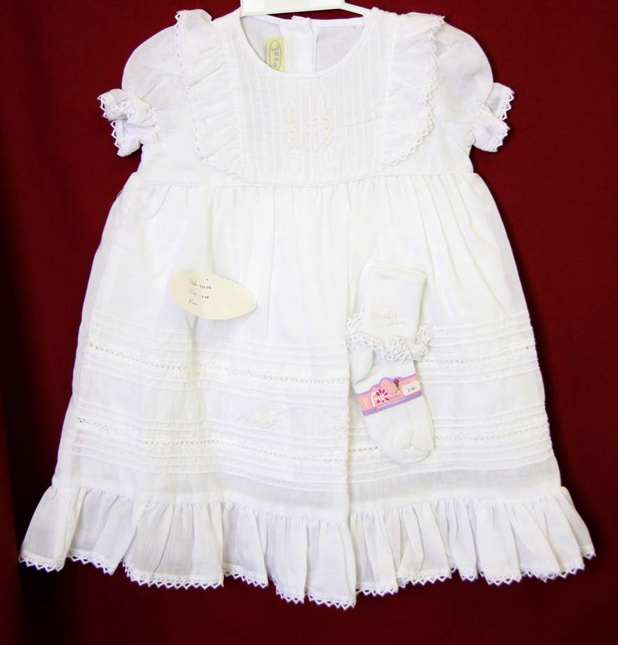 Baby girl white Christening dress